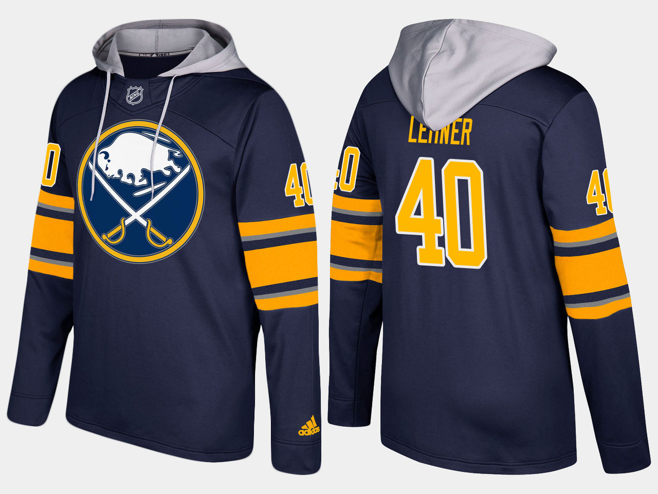 NHL Men Buffalo sabres #40 robin lehner blue hoodie->buffalo sabres->NHL Jersey